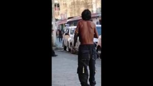 Zombie walk of electrocution survivor 1 Zombie walk of electrocution survivor