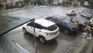 A Speeding Car Hit A Woman At A Pedestrian Crossing, Killing Her