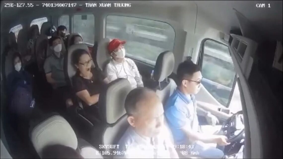 Passenger Bus Crashed Into A Car Parked On The Side Of The Road