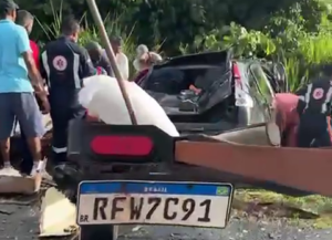 Deadly Accident On The Highway Connecting Santa Vitória And Itiutaba. Brazil