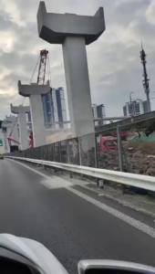 Moving Shanghai Metro Train Hits Tower Crane That Has Collapsed