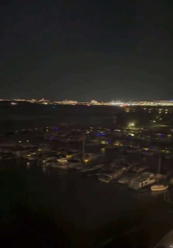 Footage Of Passenger Plane Crash In Washington