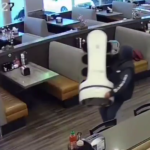 Niger's Unsuccessful Attempt To Steal A Waiter's Robot From A Restaurant