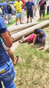 A Fallen Concrete Lamppost Deprived The Unfortunate Man Of Both Legs