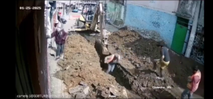 Two Workers Digging A Trench Were Buried Under The Collapsed Mass Of Soil