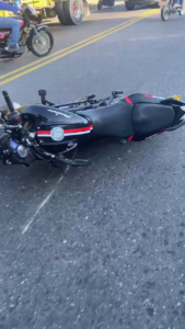 The Motorcyclist Smashed His Body Through The Back Of A Van And Got Stuck In It
