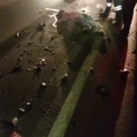 The Motorcyclist And His Motorcycle Are Completely Destroyed In The Accident. Colombia