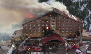 66 People Died In A Fire At The Grand Kartal Hotel In The Ski Resort. Turkey