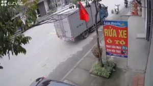 A Motorcyclist Crashed Into A Barely Visible Truck
