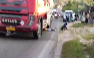 Motorcyclist Hit And Crushed By Fuel Tanker