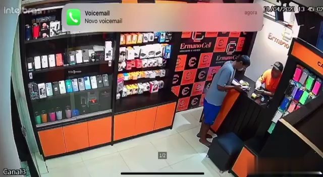 The Victim And Bystander Of The Crime Are Gunned Down Inside The Store By A Couple Wearing Helmets