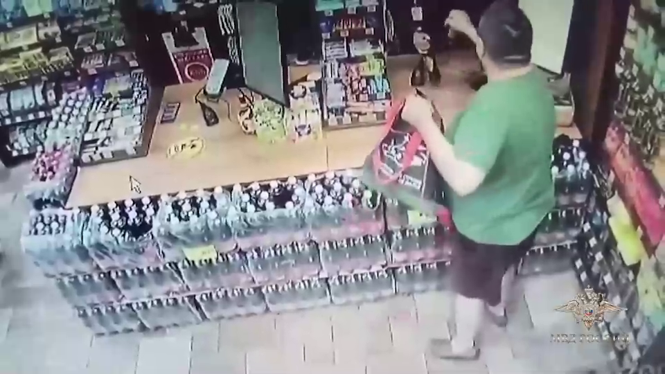 A Dude Came To The Alcohol Store With A Gun And Took Several Bottles Of Alcohol For Free. Russia