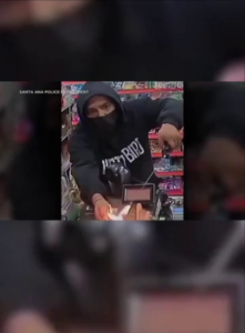 Robbery Attempt With A Makeshift Flamethrower Is Canceled By The Store Clerk. Santa Ana, California