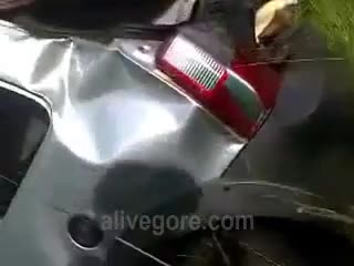 As an outcome of the accident, the car turned into a pile