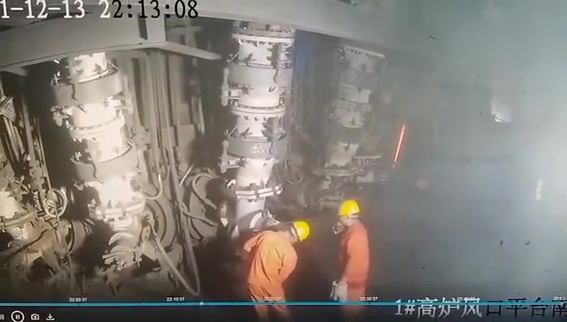 Work mishap – employee gets blown away from a pressurized