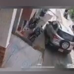 Killers In A Car Intercepted A Motorcyclist On A Narrow Road. The Motorcyclist Was Injured And Is In Hospital