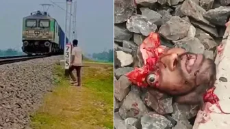 Man Lays On Tracks In Front Of Oncoming Train | 18+